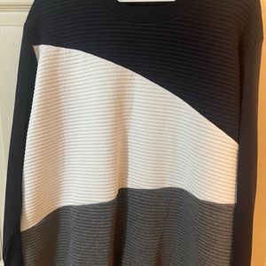 Sun Green XXXL Black/Gray/White Long Sleeve Sweater